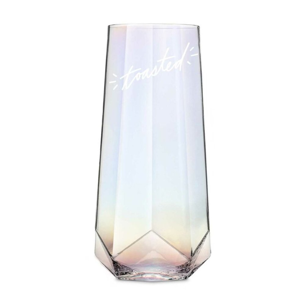 "Toasted" Stemless Champagne Flute Glass